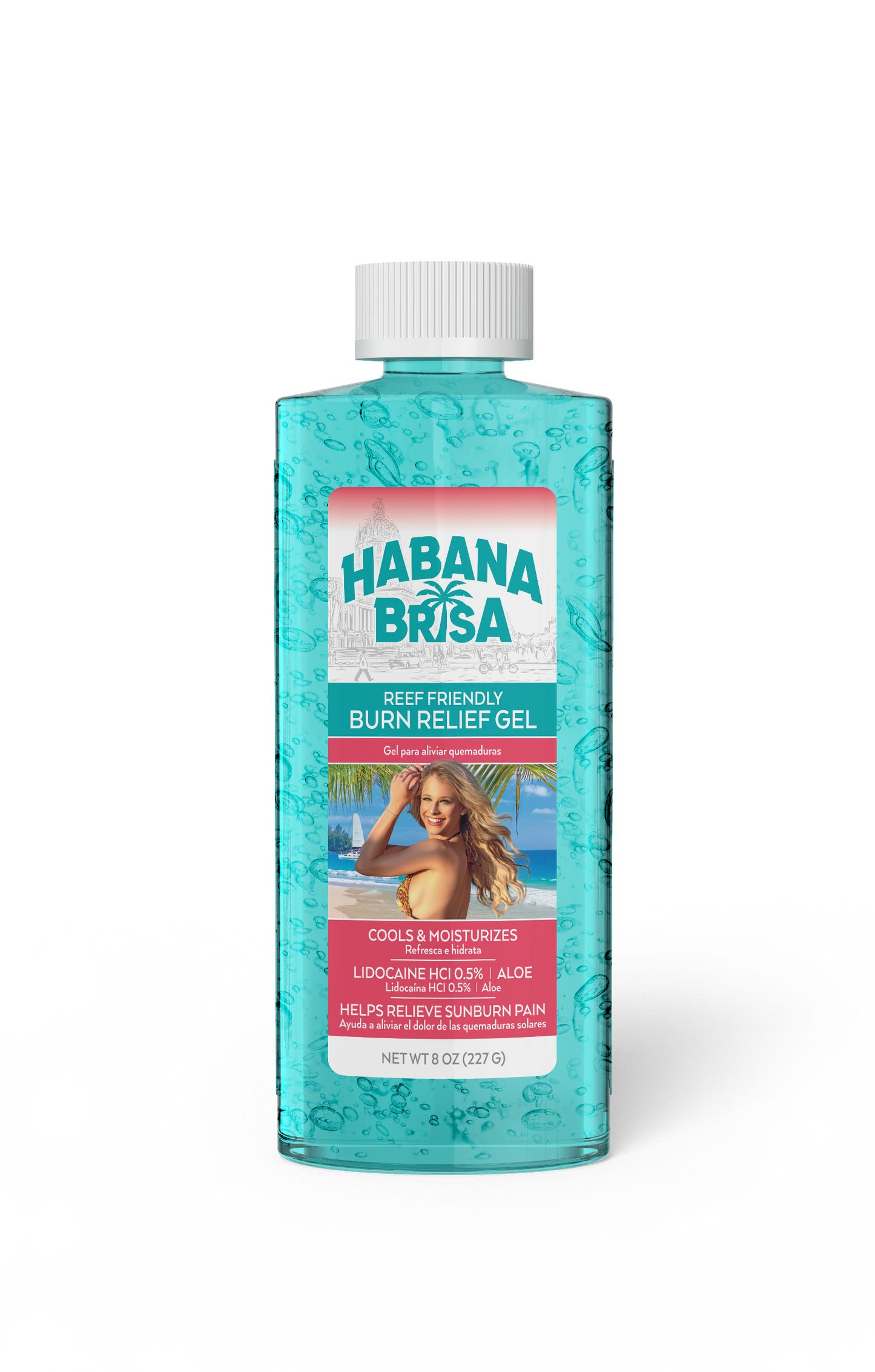 Sunburn Relief Aloe Gel with Lidocaine – Reef Friendly, Vegan & Water-Resistant