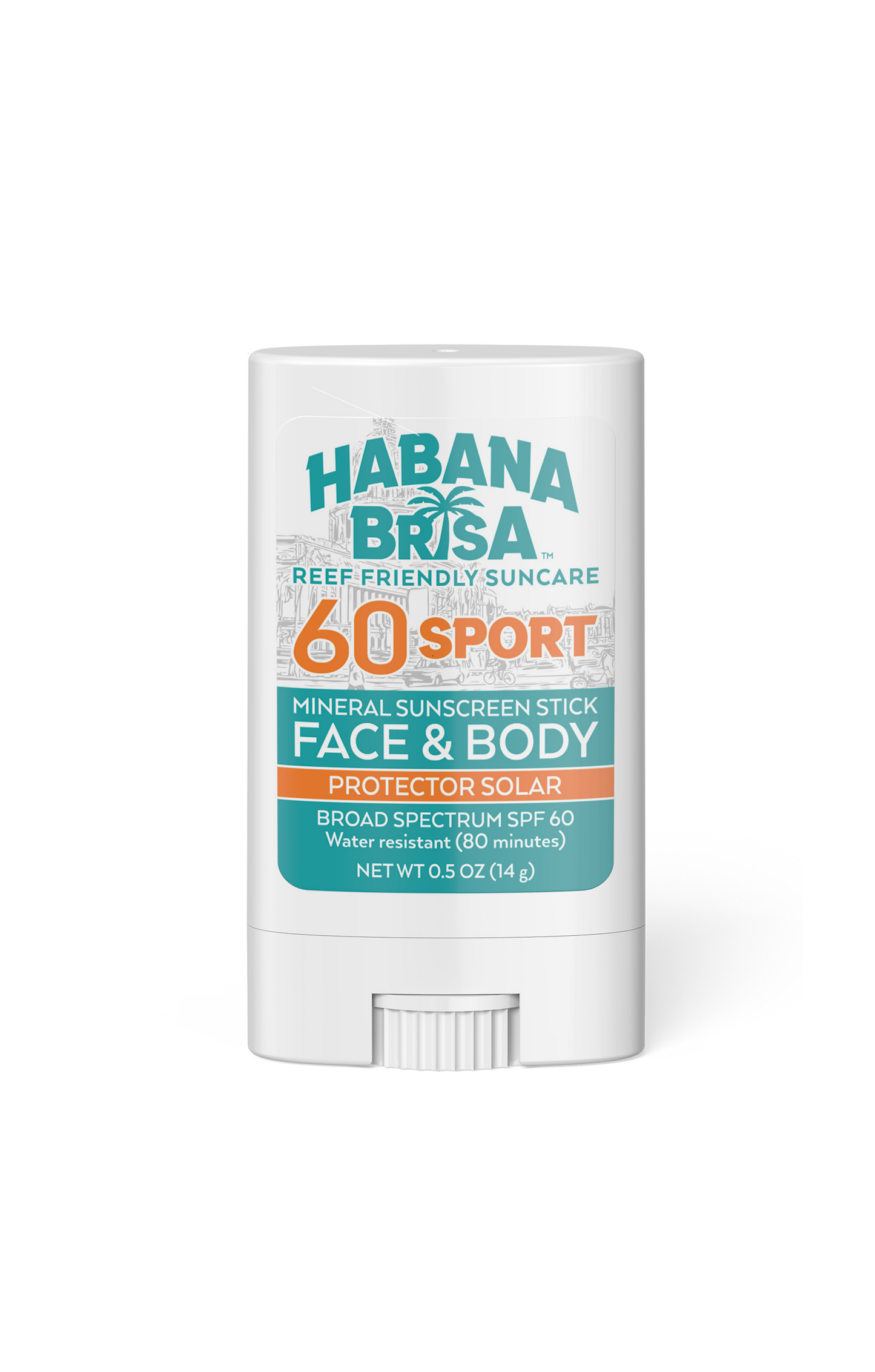 Reef Friendly- Sport SPF 60 Face and Body Mineral Sunscreen Stick