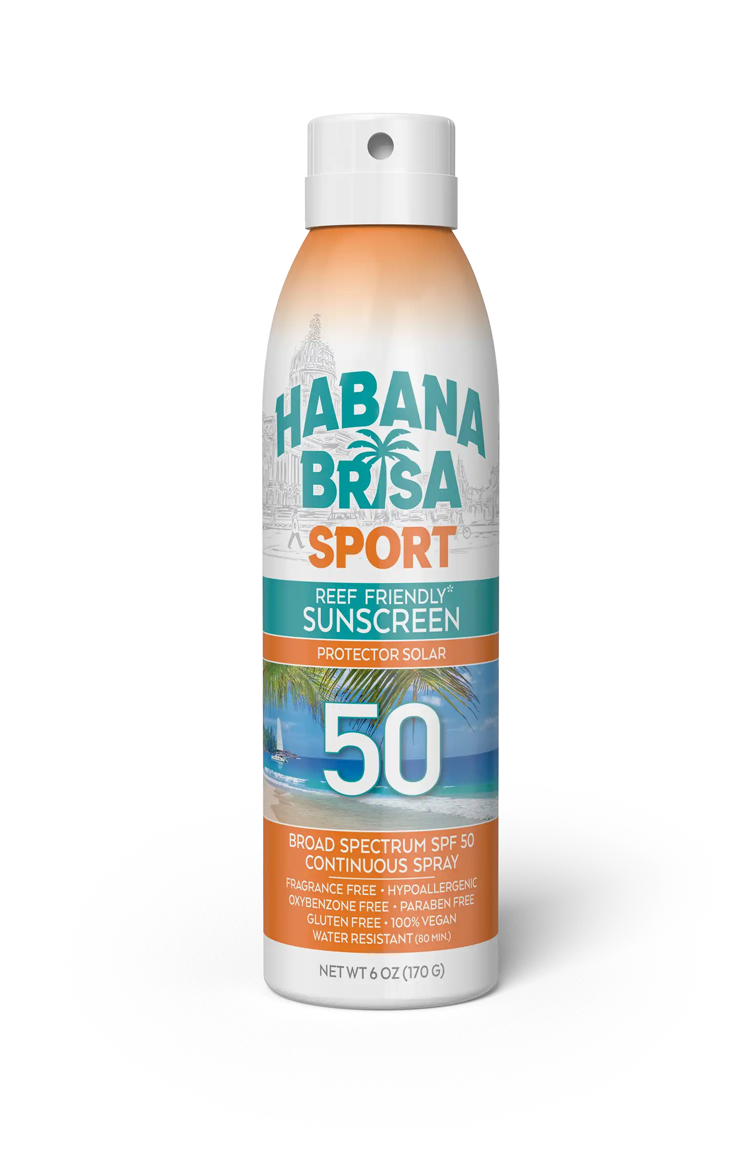 Habana Brisa Sport Sunscreen SPF 50 – Reef-Safe, Sweat-Resistant Spray for Athletes and Outdoor Use