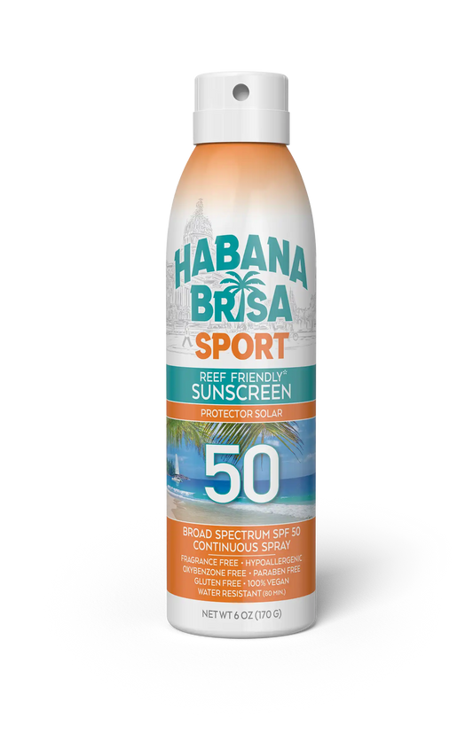 Habana Brisa Sport Sunscreen SPF 50 – Reef-Safe, Sweat-Resistant Spray for Athletes and Outdoor Use
